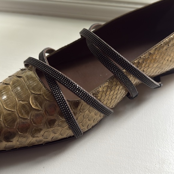 Brunello Cucinelli Flats with Shiny Monili Detail - Size 39 NWOT - Picture 9 of 9